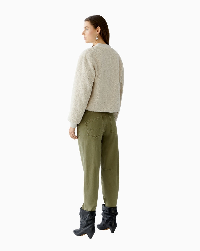 Back view showing full teddy texture and hemline