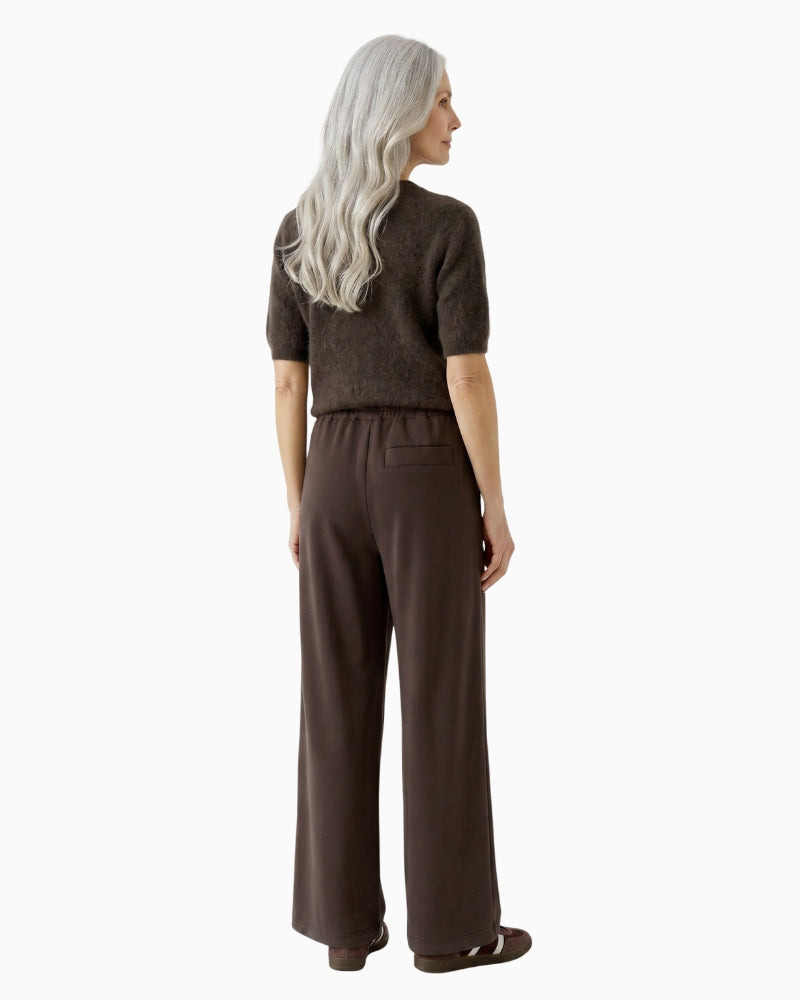 Oui Marlene Trousers in Brown back view