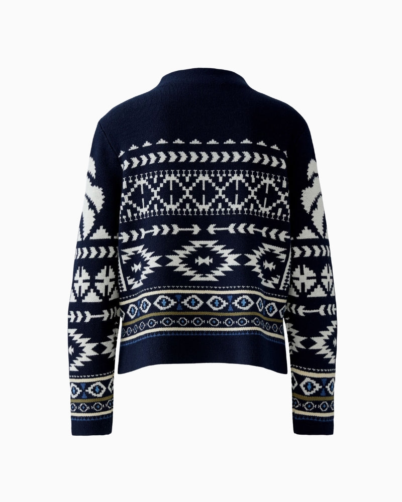 Flat lay back view of Oui Pullover