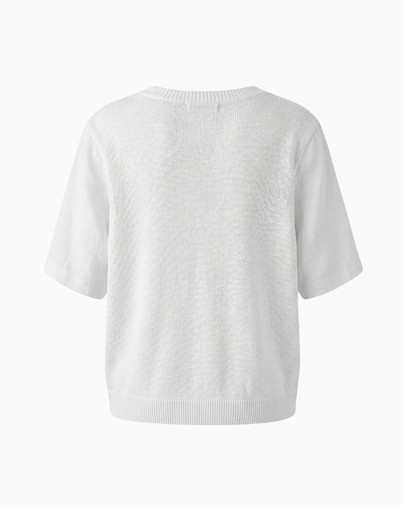 Oui Pullover Jumper white back view