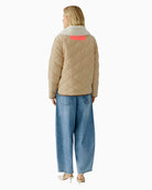 Back view of Oui reversible jacket showing straight cut and regular fit