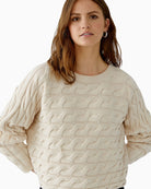 Texture detail of cotton blend knit pattern