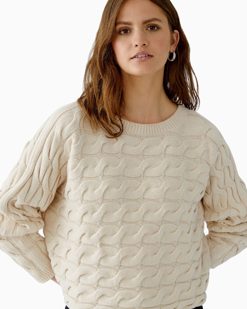 Texture detail of cotton blend knit pattern