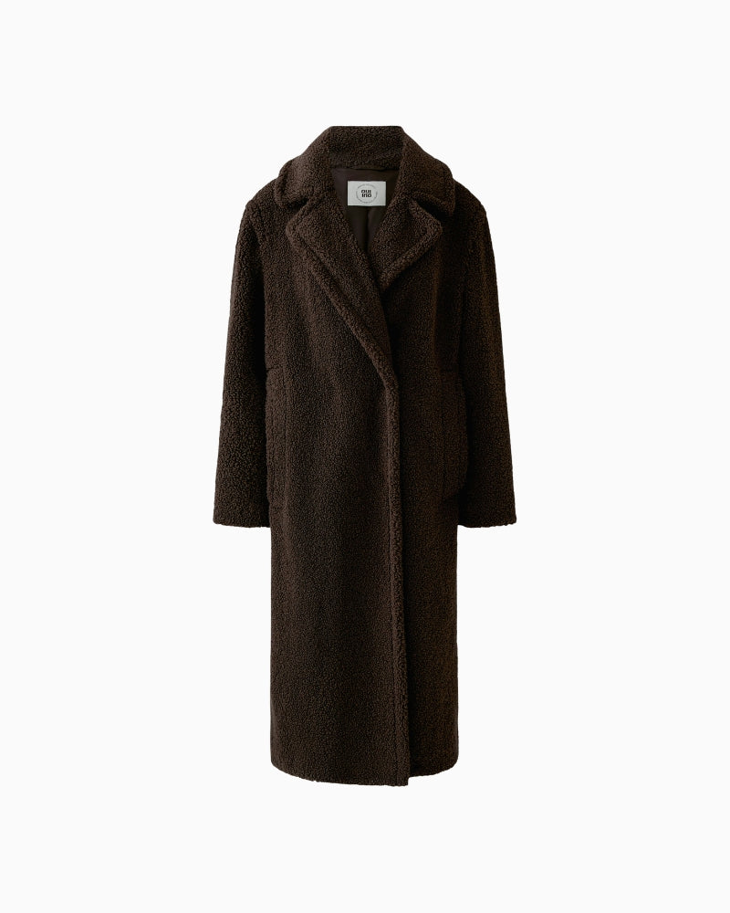 Oui Teddy Coat in brown product image