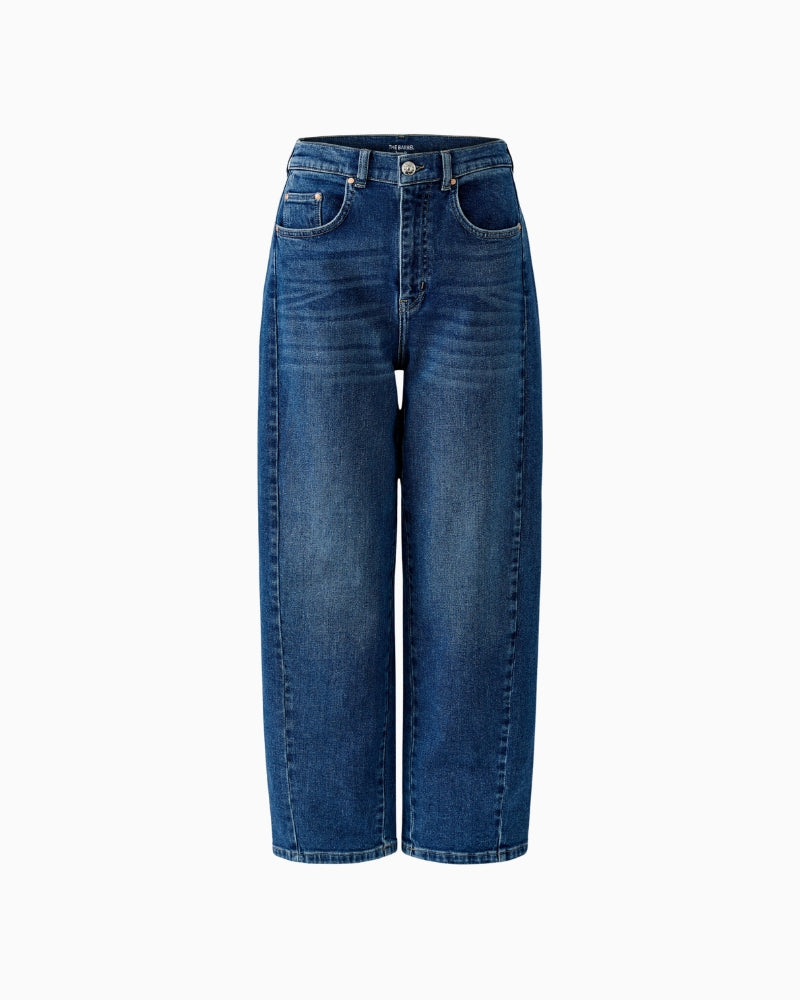 Oui The Barrel Jeans in denim fabric detail