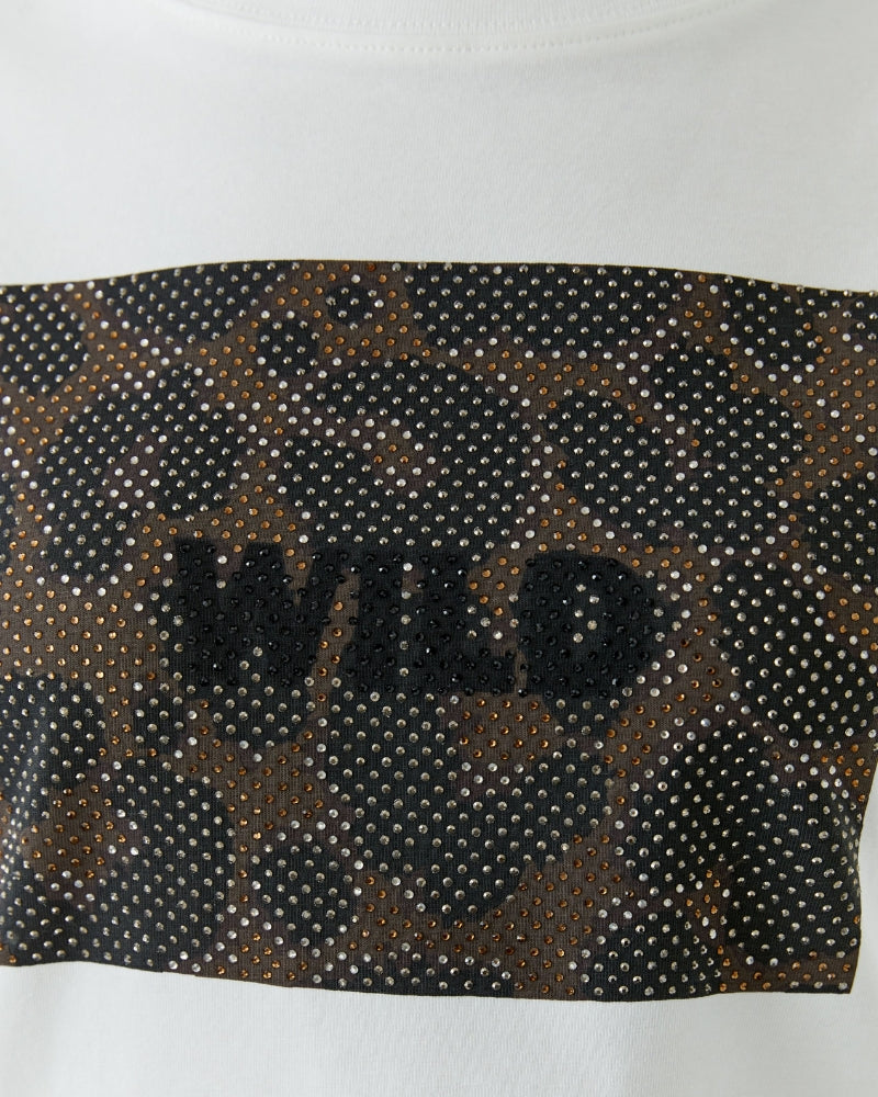 Oui Wild T-Shirt in Off White print detail
