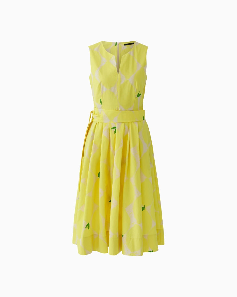 Oui dress lemon fabric detail