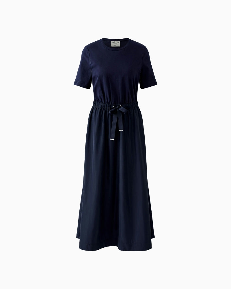 Oui maxi dress dark blue front view