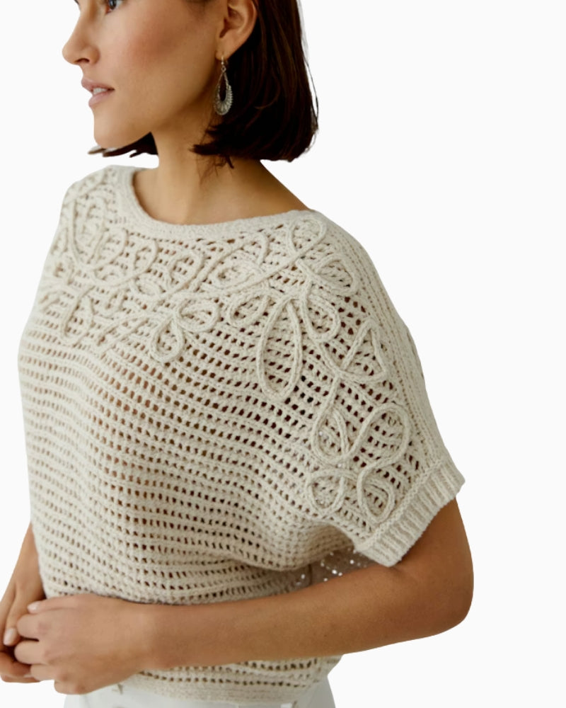 Oui pullover light beige side view