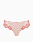 Front view of Ana Brazilian brief showing flattering mid-rise cut and lace panel detail