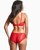 Back view of Panache Envy bra showing full support straps and hook-and-eye closure