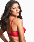 Back view of Panache Envy bra showing full support straps and hook-and-eye closure