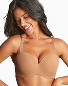 Panache 365 strapless bra in honey with smooth moulded cups and bonded neckline