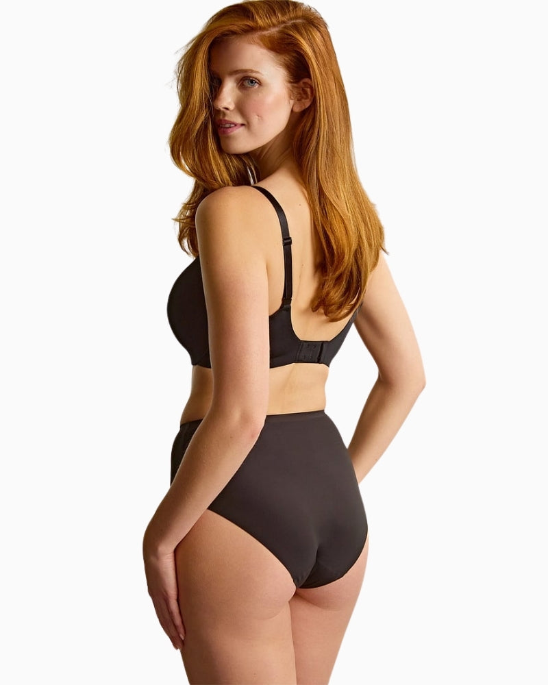 Panache 365 Deep Brief black back view on model