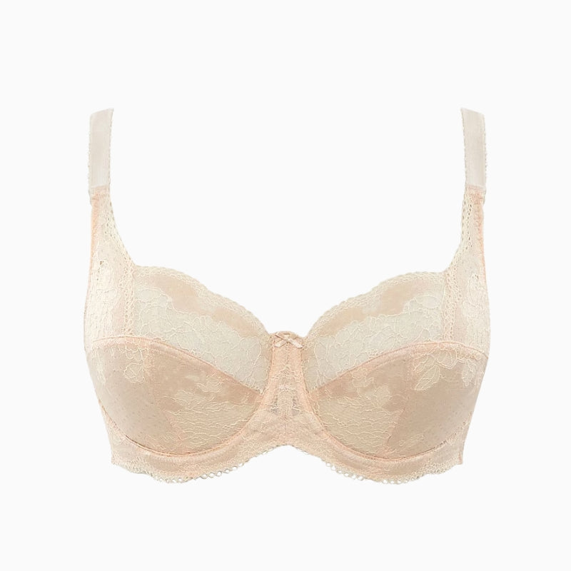 Panache Clara Full Cup Bra in Nude front lace detail