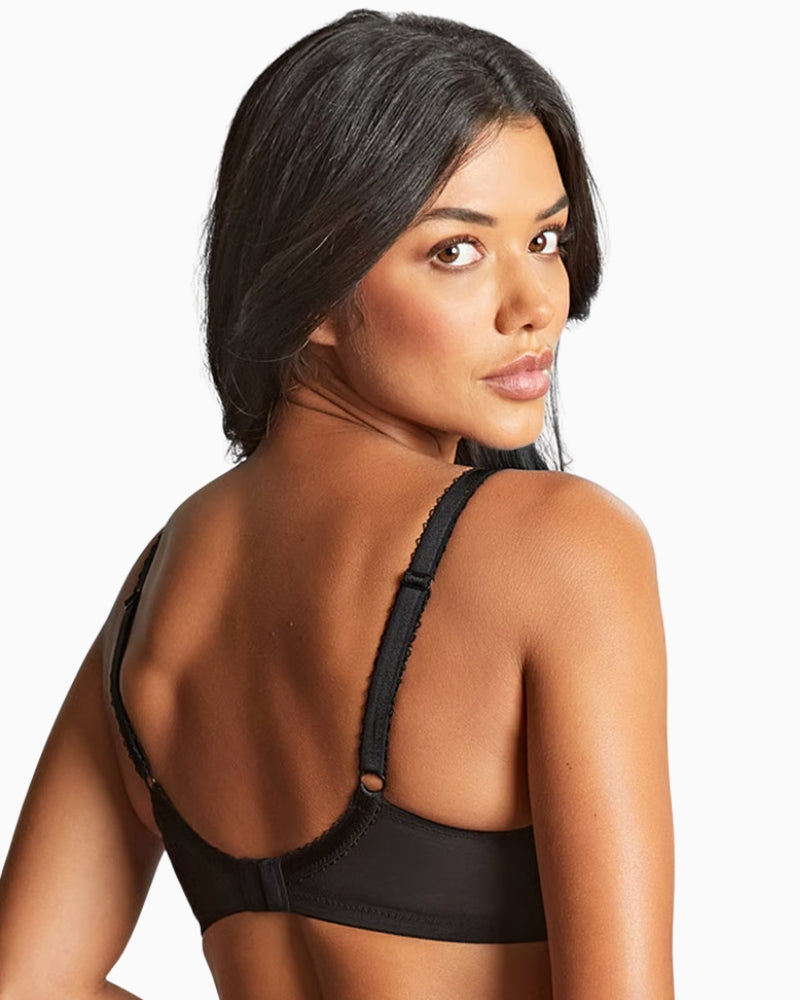 Panache Clara Full Cup Bra in charcoal and black back view