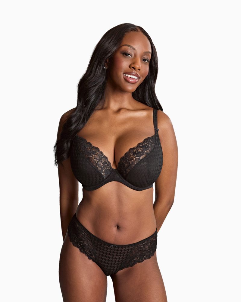 Panache Envy Plunge Bra in black front view