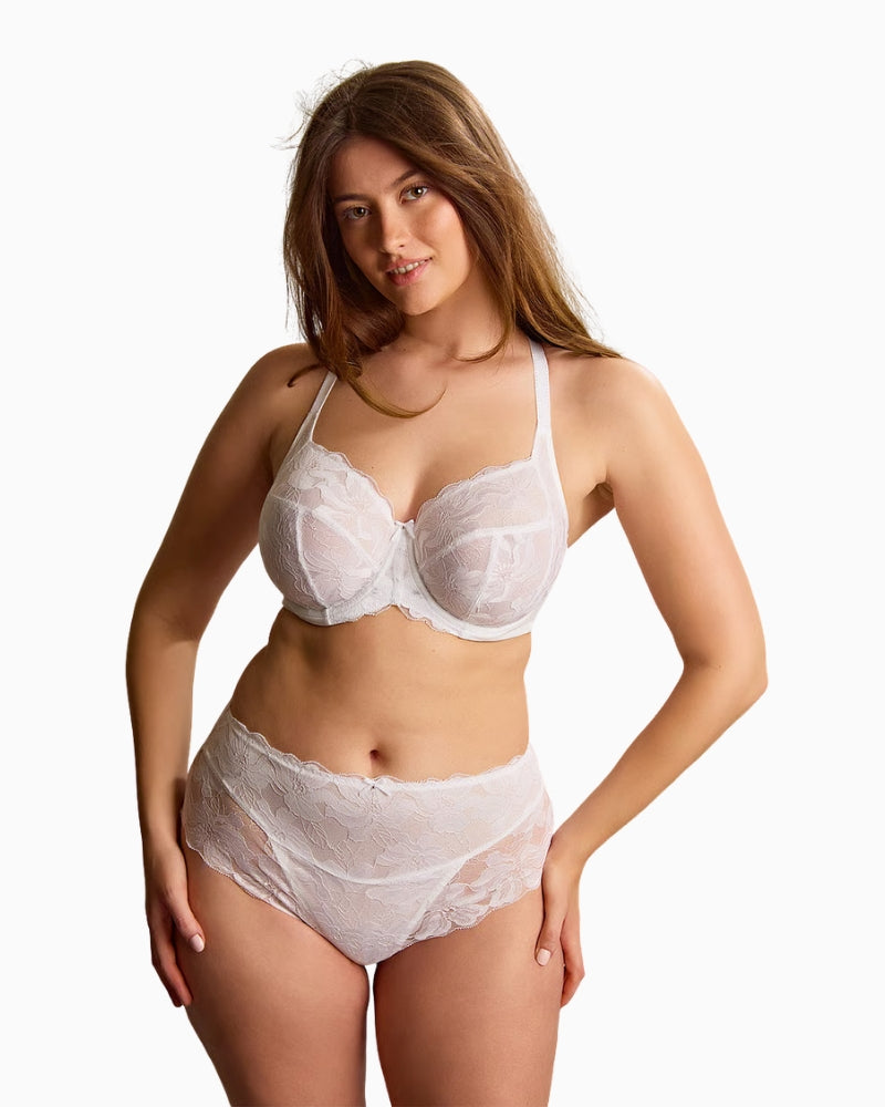 Panache Evangeline Deep Brief white full front view
