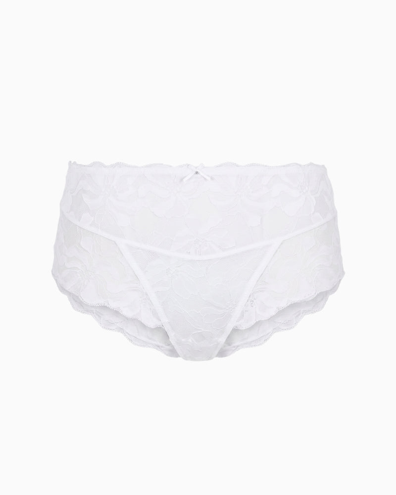 Panache Evangeline Deep Brief white lace detail