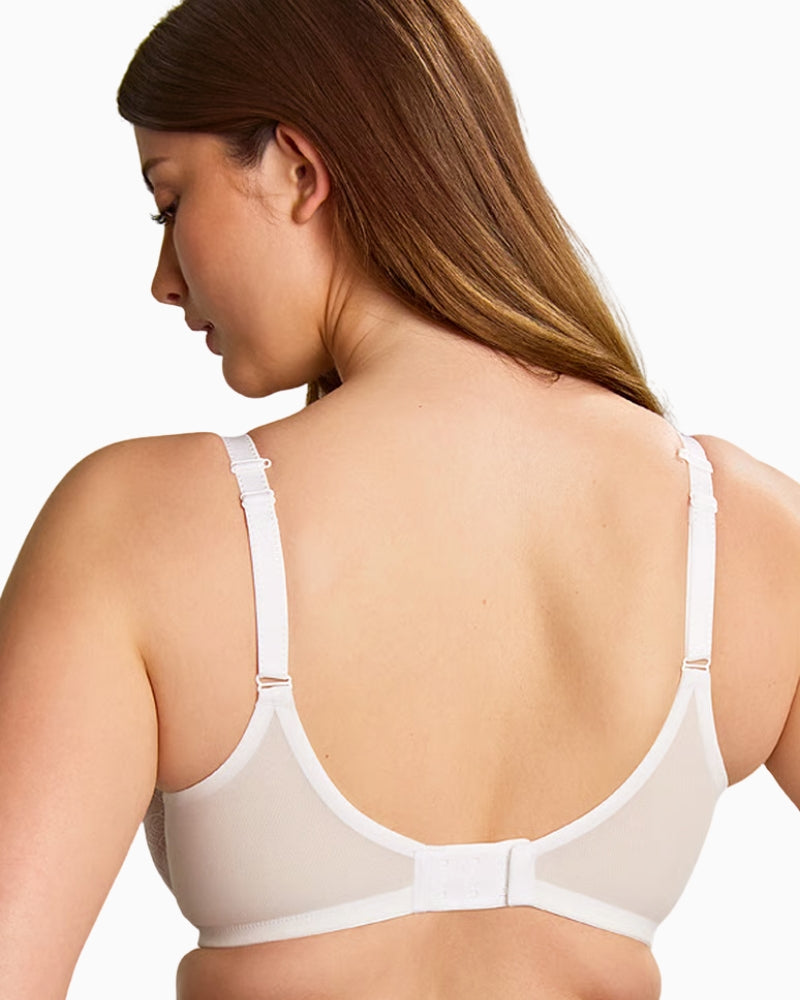Panache Evangeline Full Coverage Bra white standard straps back view
