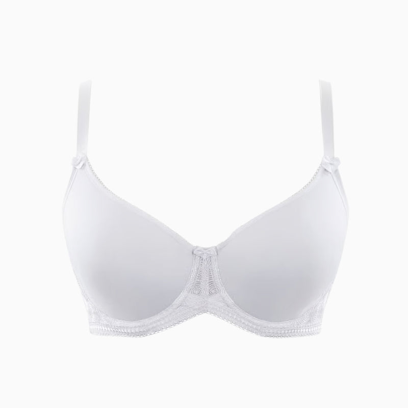 Panache Spacer Moulded Bra in White cup detail