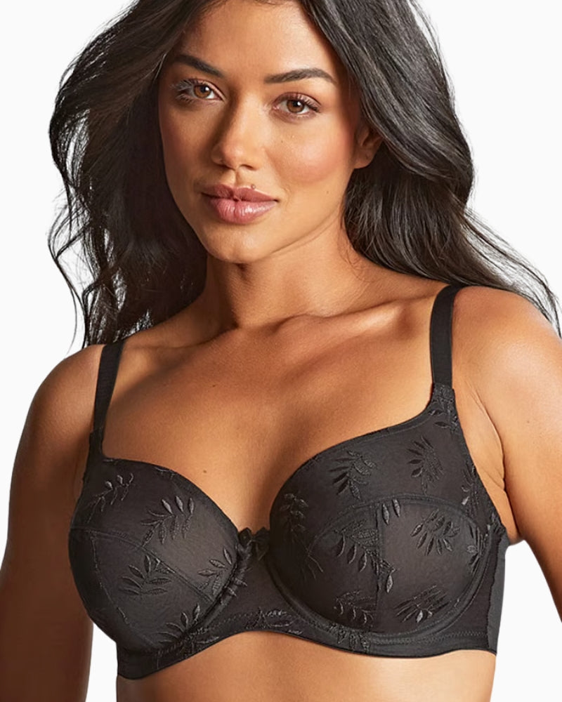 Panache Tango Balcony Bra in black centre bow detail