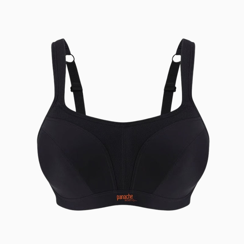 Panache Wired Sports Bra in Black cup detail