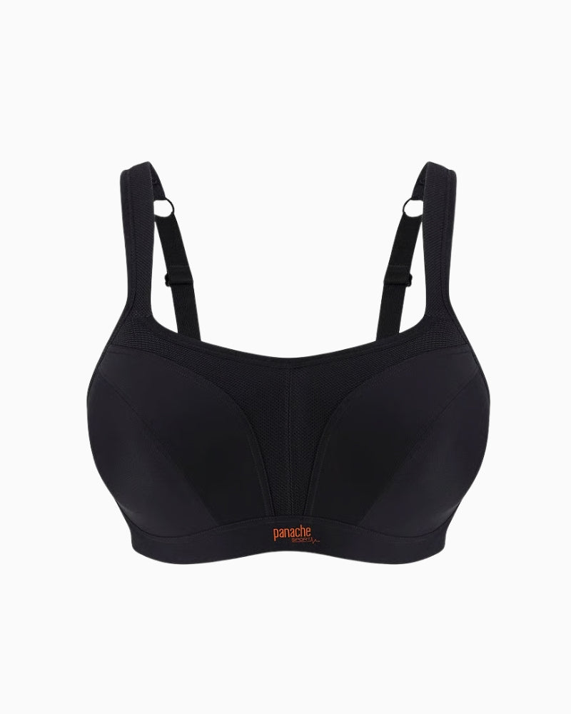 Panache Wired Sports Bra in Black cup detail