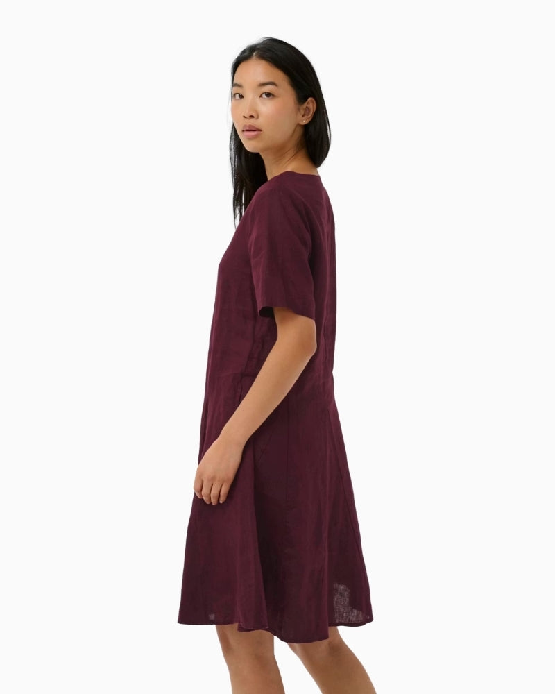 Part Two Amina linen dress side view – Áines Boutique