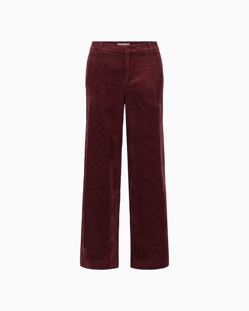 Clarissi wide-leg trousers in cotton blend with regular waist and clean tailored finish