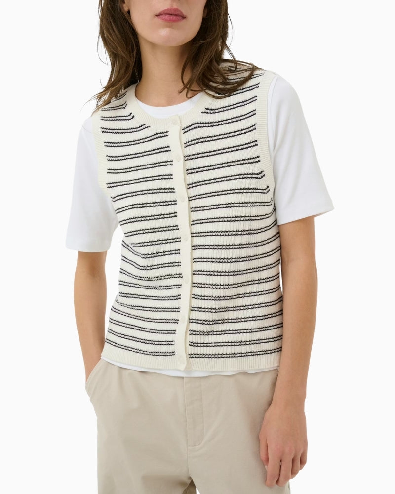 Part Two Gemma knit vest stripe detail – Áines Boutique