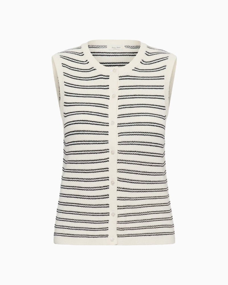 Part Two Gemma knit vest front view white background – Áines Boutique
