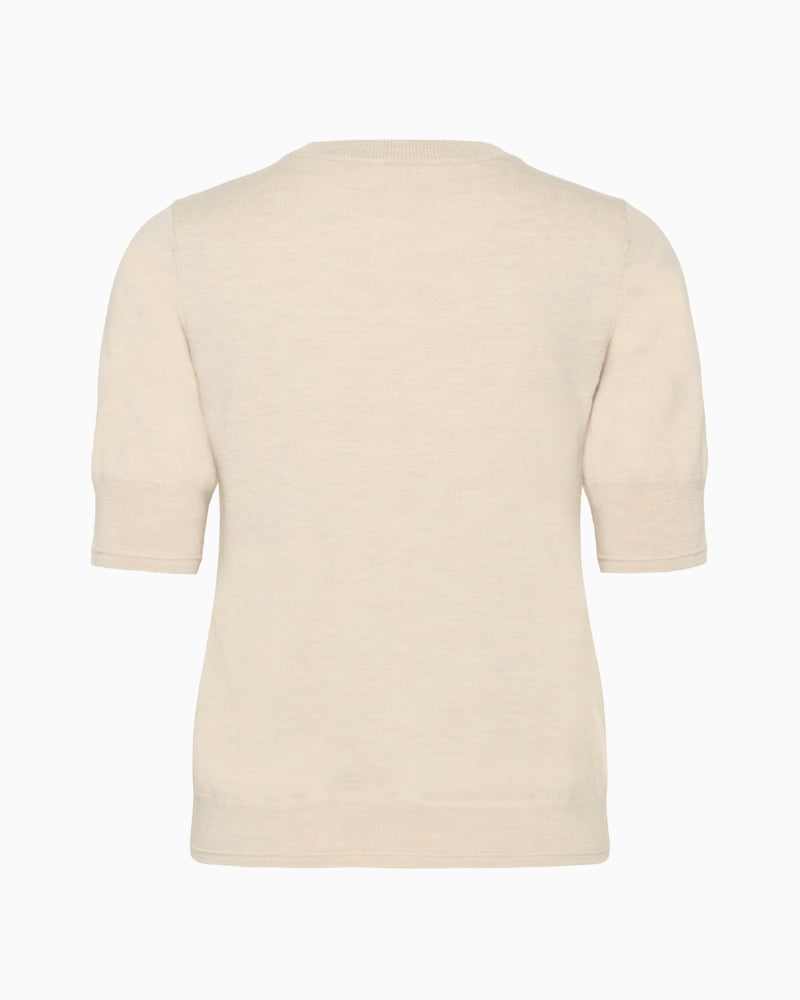 Back view of NatanyaPW wool pullover in neutral tone