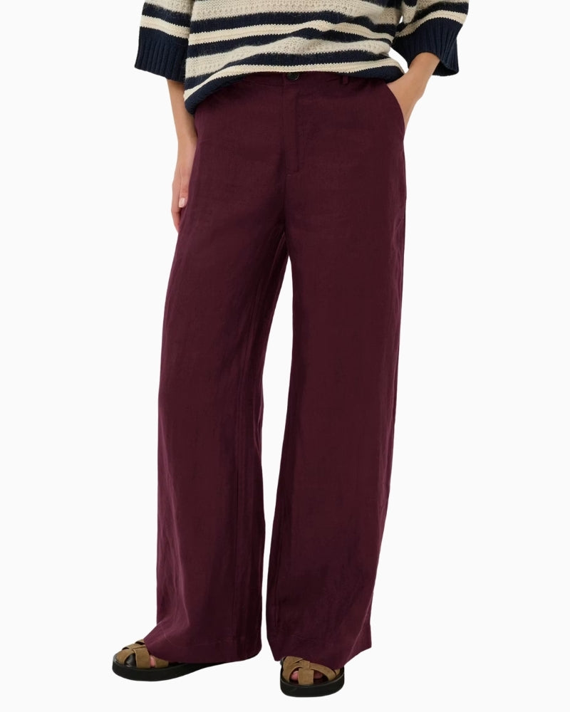 Part Two Ninnes linen trousers front view – Áines Boutique