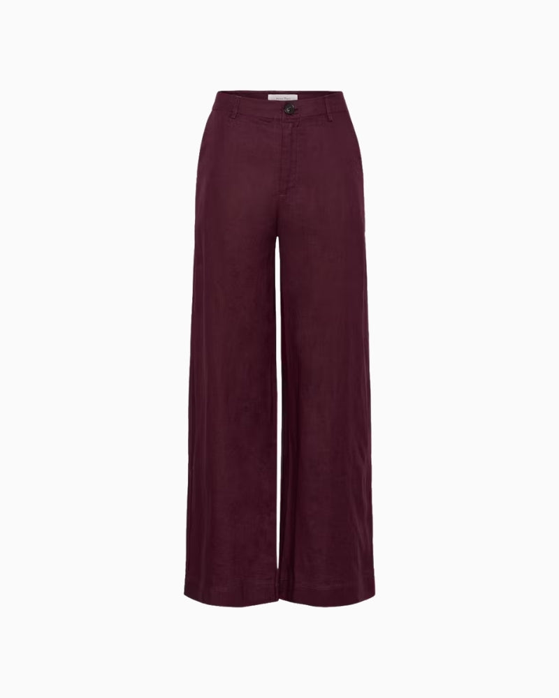 Part Two Ninnes linen trousers front view white background – Áines Boutique