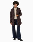 Front view of Part Two Olilas coat in lightweight polyamide