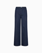 Straight-leg denim trousers by Part Two with pressed creases and side pockets