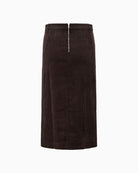 Back of cord skirt by Part Two with zip closure and clean fit