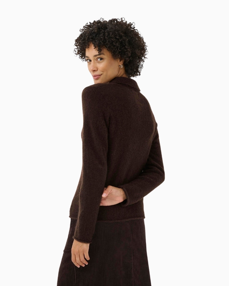 Back of mohair-blend jumper with relaxed shape and soft texture