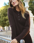Model wearing SilyaPW pullover styled with jeans for a casual autumn look