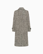 Back view of 110 cm length coat in classic fit