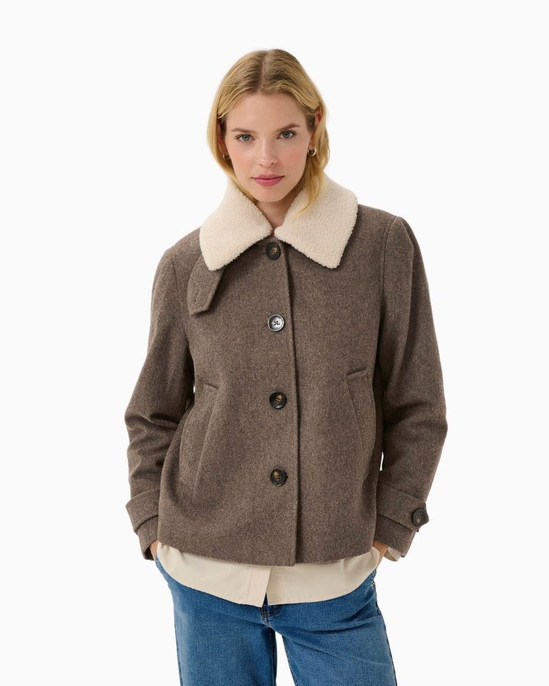 Front view of Part Two Sylvia casual wool blend jacket