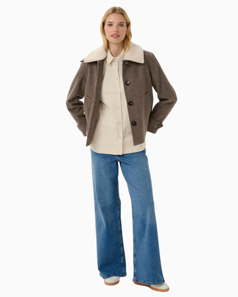 Front view of Part Two Sylvia casual wool blend jacket