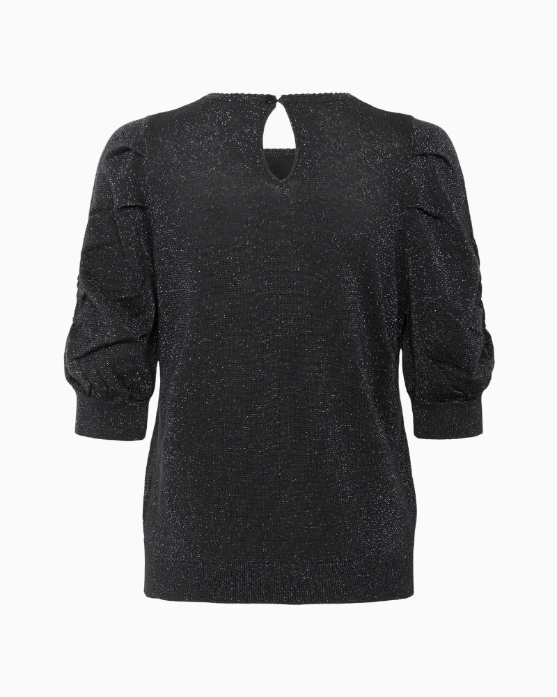 Back view of Part Two short sleeve top with clean finish