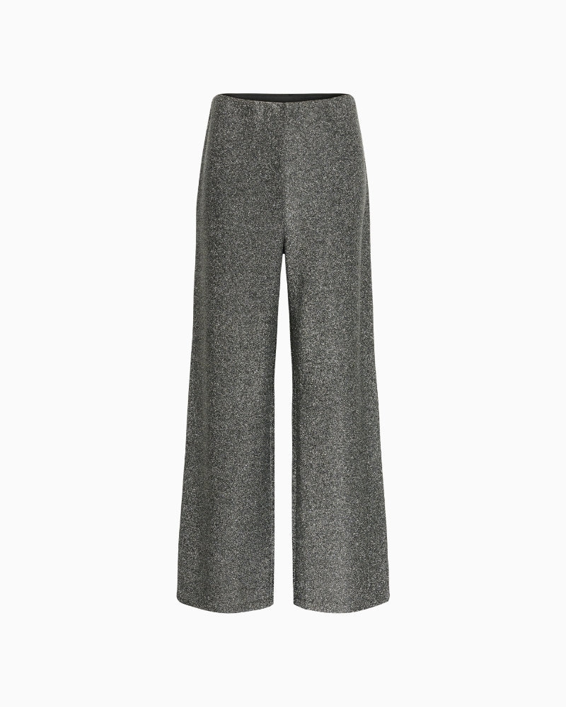 Full-length view of relaxed fit trousers with comfortable waistband