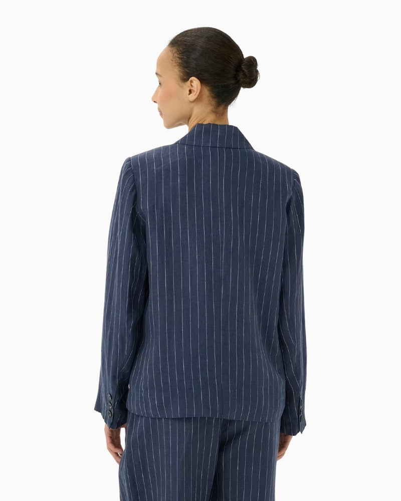 Part Two AlitaPW blazer navy back view