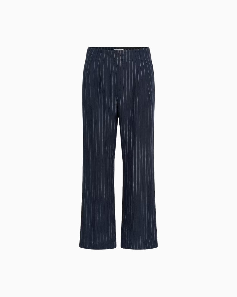 Part Two AliyaPW trousers navy flat lay front view