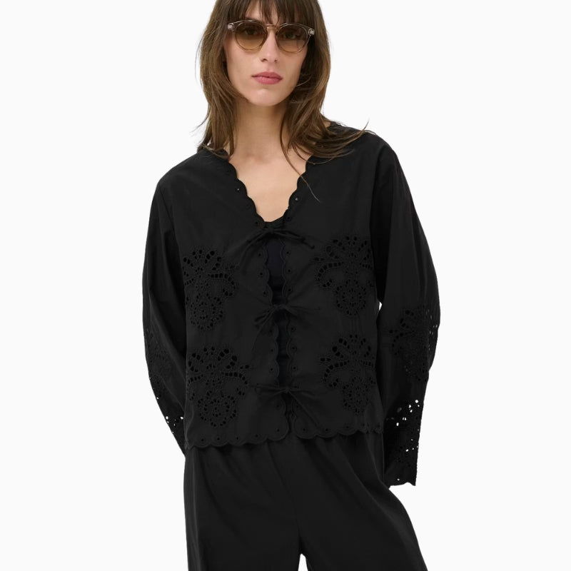 Part Two AnamariaPW Blouse in black front view