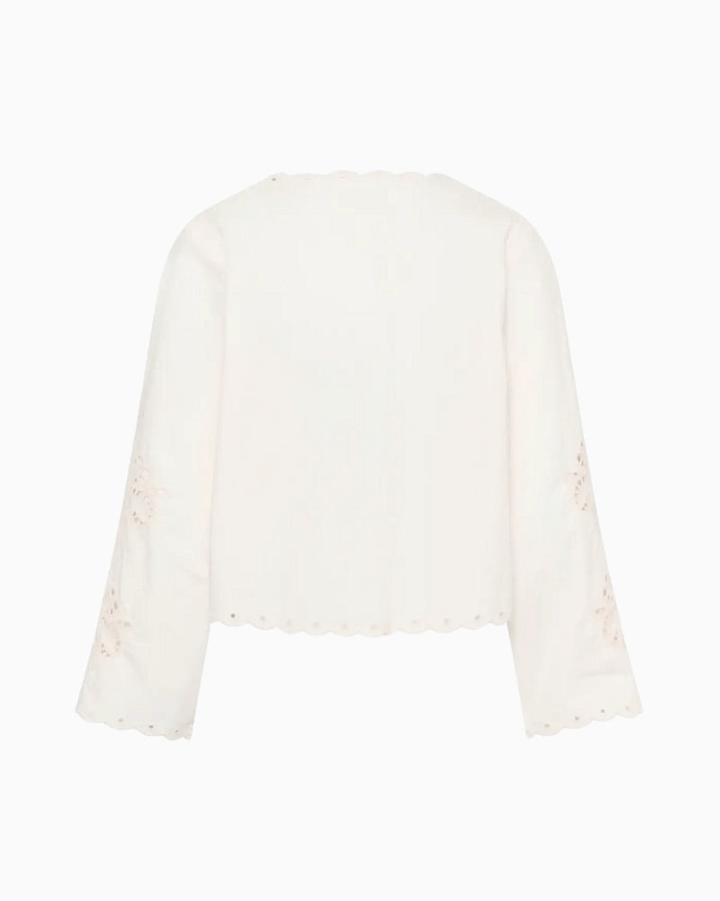 Part Two Anamaria cream broderie blouse back view