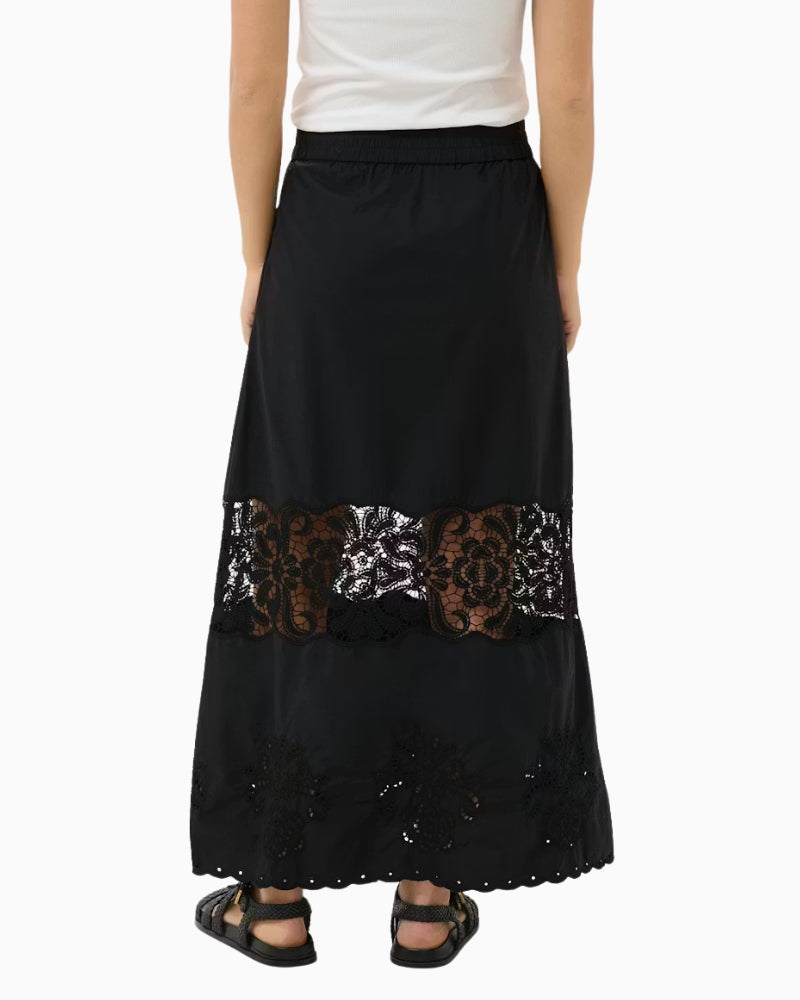 Part Two AnciaPW Skirt in black back view